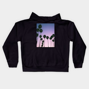 Tropical landscape palms, Pink, Nature print Kids Hoodie